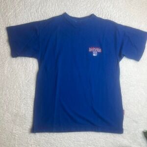 Vintage New York rangers men's blue embroidered tshirt 90s nhl